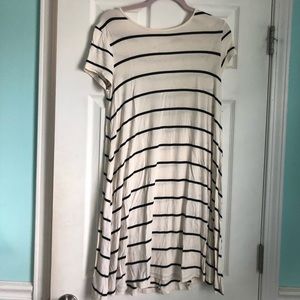striped t-shirt dress